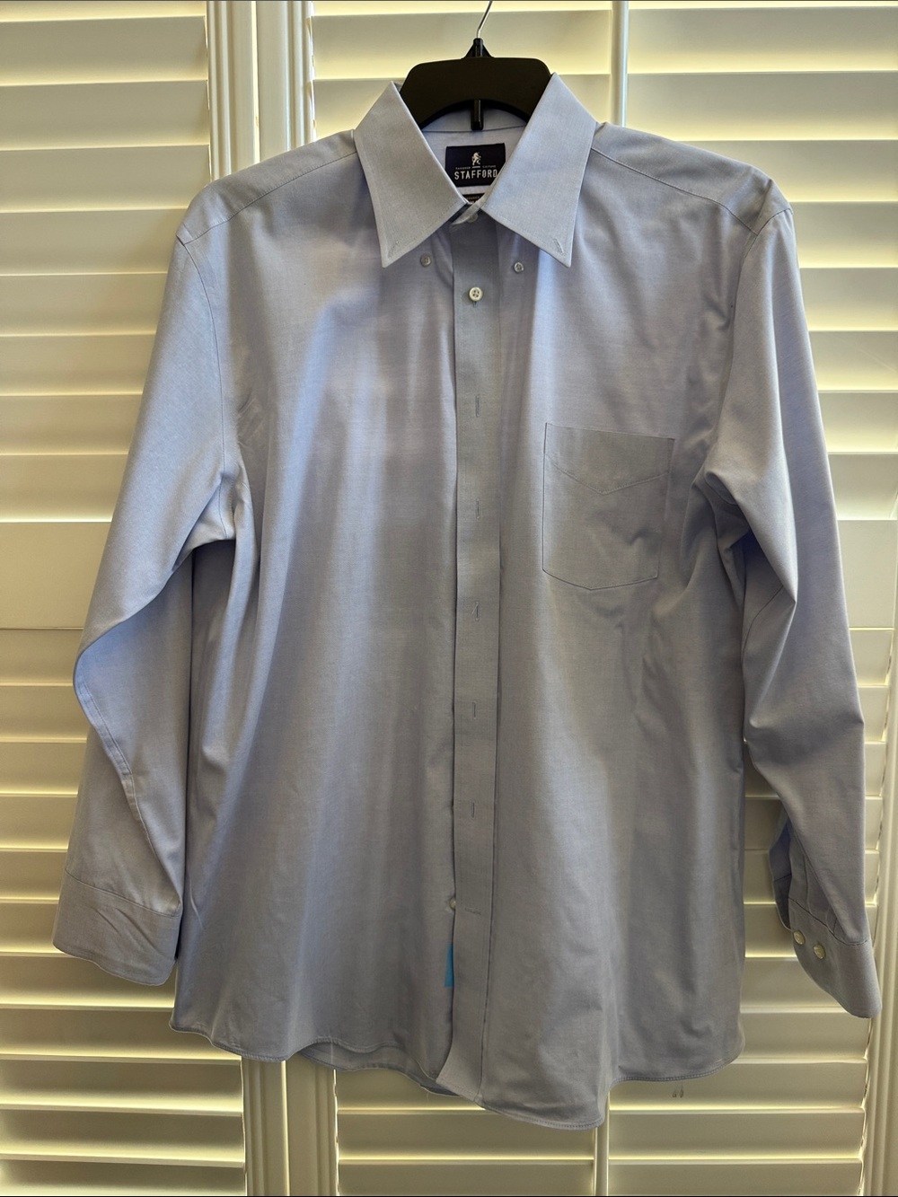 Stafford Light Blue Long-Sleeve Dress Shirt